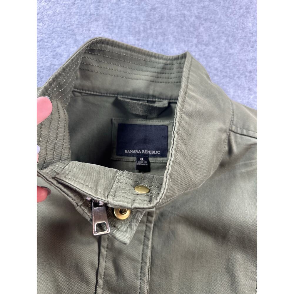 Banana Republic Olive Green Utility Field Jacket Military Style XL - Picture 4 of 6